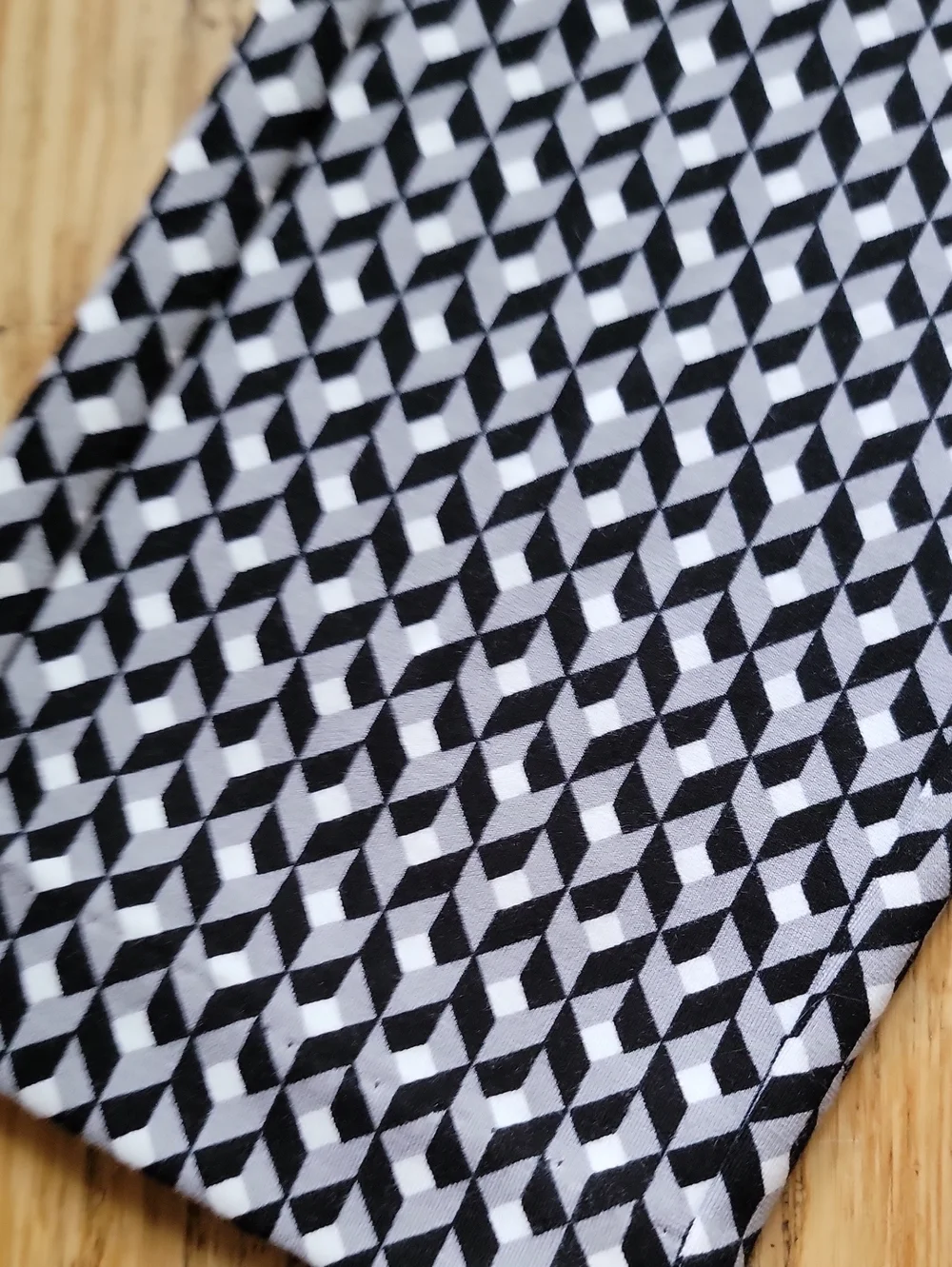 Michael Kors Black and White Geometric Pants with Gold Accent